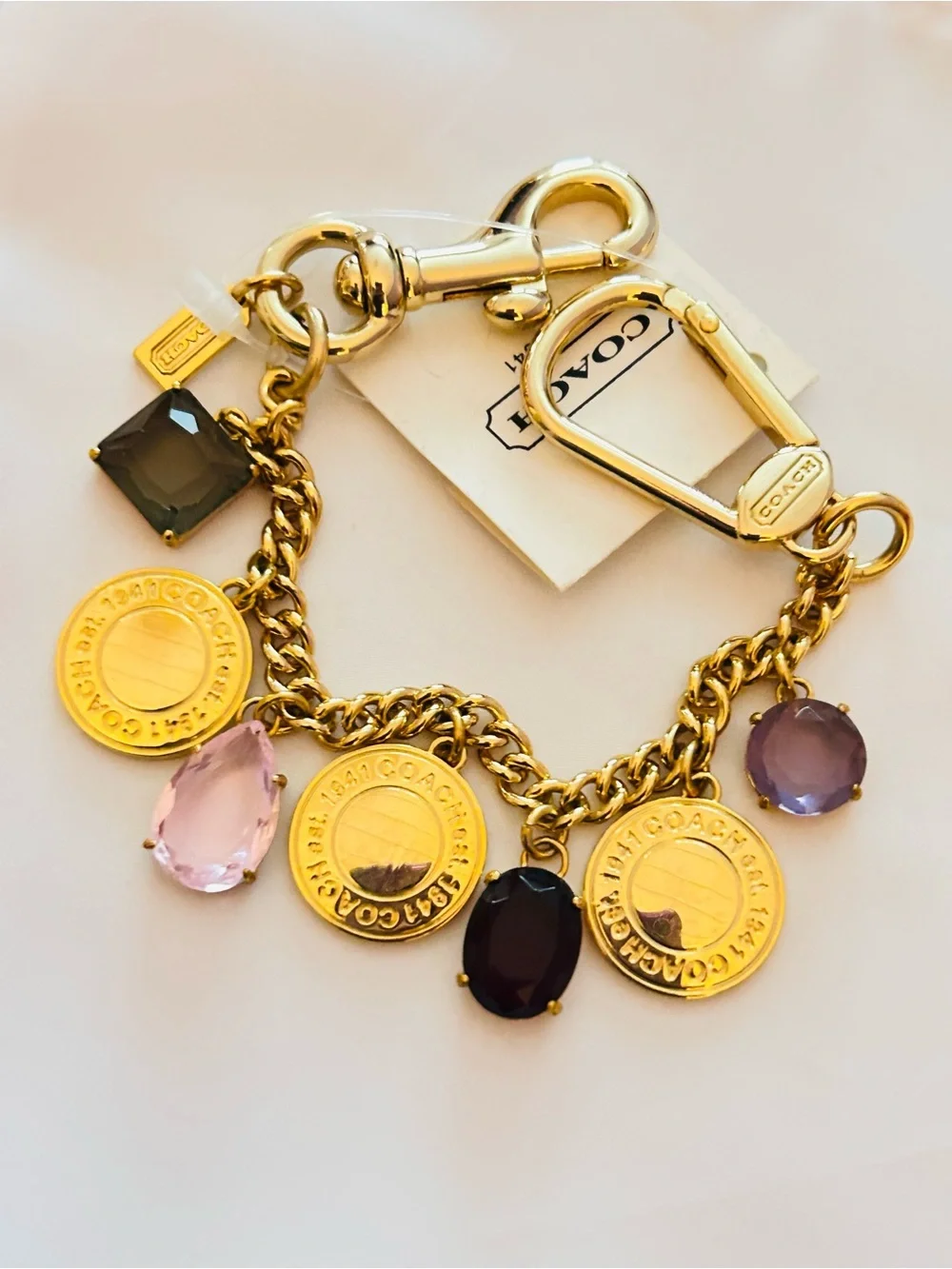 VINTAGE EXTREMELY RARE Coach 1941 Swag Bag Charm/ Keychain/ Bracelet - Picture 11 of 16